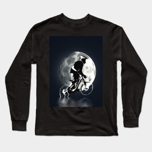 Chasing the Moon - Mountain Bike Rider Long Sleeve T-Shirt